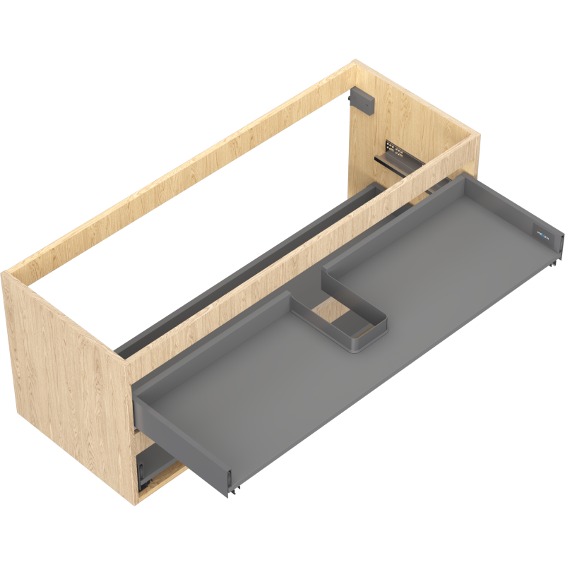 Mexen Box-A korpus spintelės po praustuvu 120 cm, 2 stalčiai, ąžuolas - 91AX0-1200-470-2-81