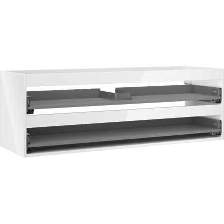 Mexen Box-A spintelės korpusas po praustuvu 140 cm, 2 stalčiai, balta blizgi - 91AX0-1400-470-2-00