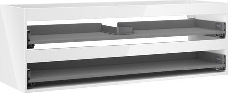 Mexen Box-A spintelės korpusas po praustuvu 140 cm, 2 stalčiai, baltas blizgesys - 91AX0-1400-470-2-00