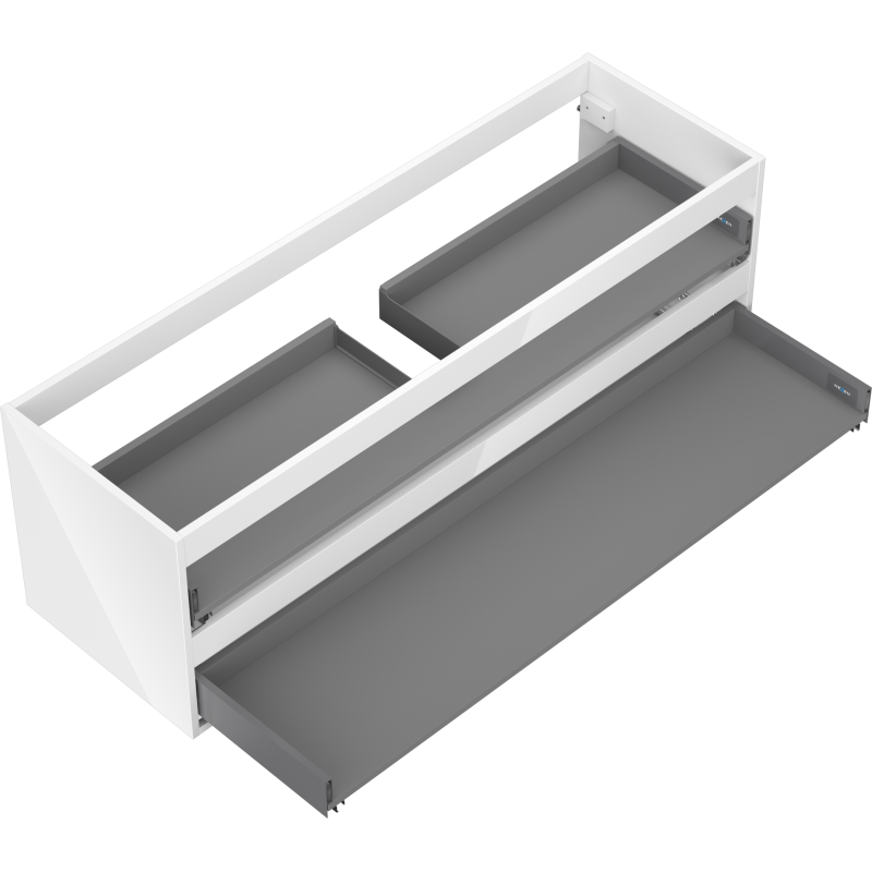 Mexen Box-A spintelės korpusas po praustuvu 140 cm, 2 stalčiai, baltas blizgesys - 91AX0-1400-470-2-00