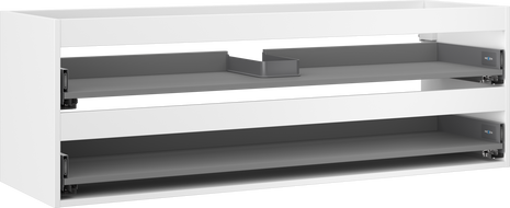 Mexen Box-A kriauklės spintelės korpusas 140 cm, 2 stalčiai, baltas matinis - 91AX0-1400-470-2-01