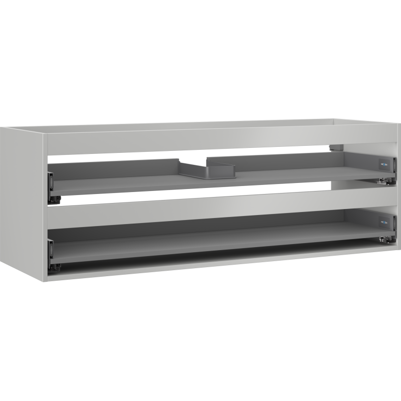 Mexen Box-A praustuvo spintelės korpusas 140 cm, 2 stalčiai, pilka matinė - 91AX0-1400-470-2-62