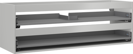 Mexen Box-A praustuvo spintelės korpusas 140 cm, 2 stalčiai, pilka matinė - 91AX0-1400-470-2-62