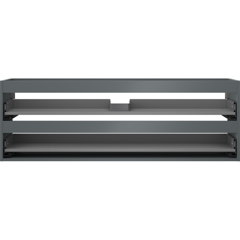 Mexen Box-A spintelės korpusas po praustuvu 140 cm, 2 stalčiai, matinės grafito spalvos - 91AX0-1400-470-2-66