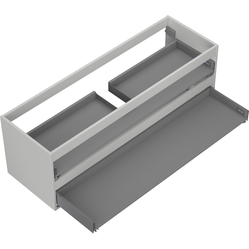 Mexen Box-A praustuvo spintelės korpusas 140 cm, 2 stalčiai, pilka matinė - 91AX0-1400-470-2-62
