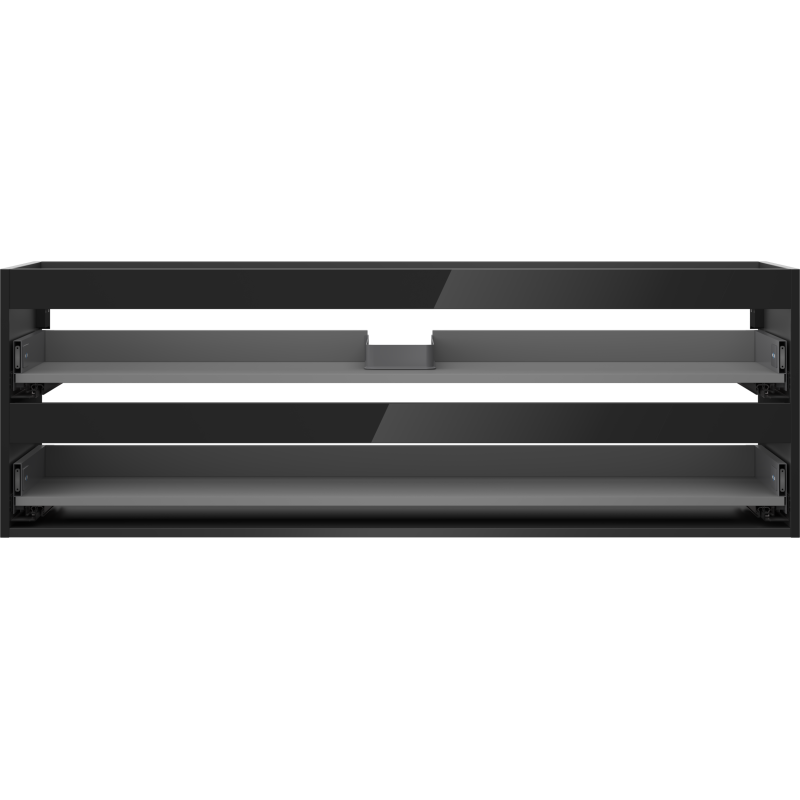 Mexen Box-A spintelės karkasas po praustuvu 140 cm, 2 stalčiai, juodas blizgesys - 91AX0-1400-470-2-70