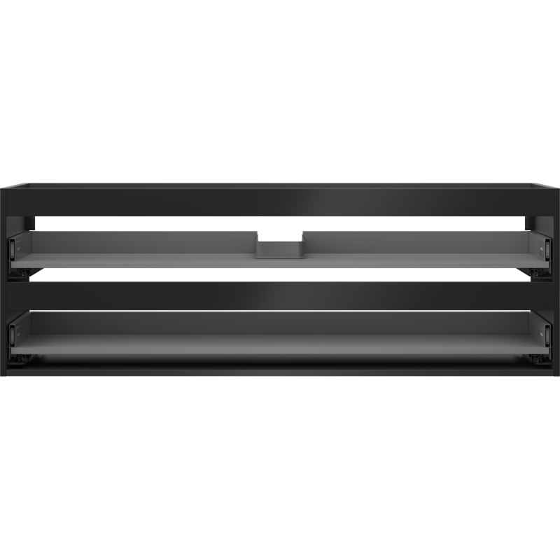 Mexen Box-A vonios spintelės korpusas 140 cm, 2 stalčiai, matinė juoda - 91AX0-1400-470-2-71