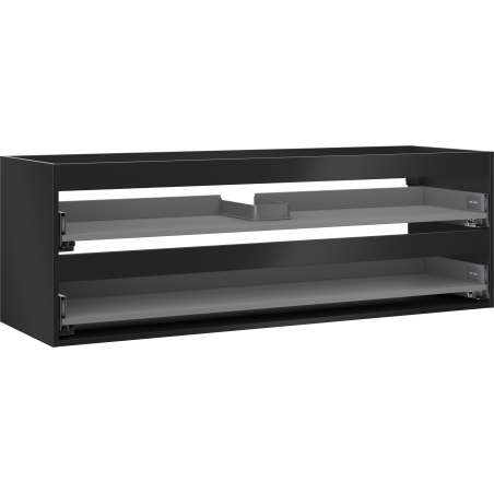 Mexen Box-A praustuvas spintelės korpusas 140 cm, 2 stalčiai, juodas matinis - 91AX0-1400-470-2-71