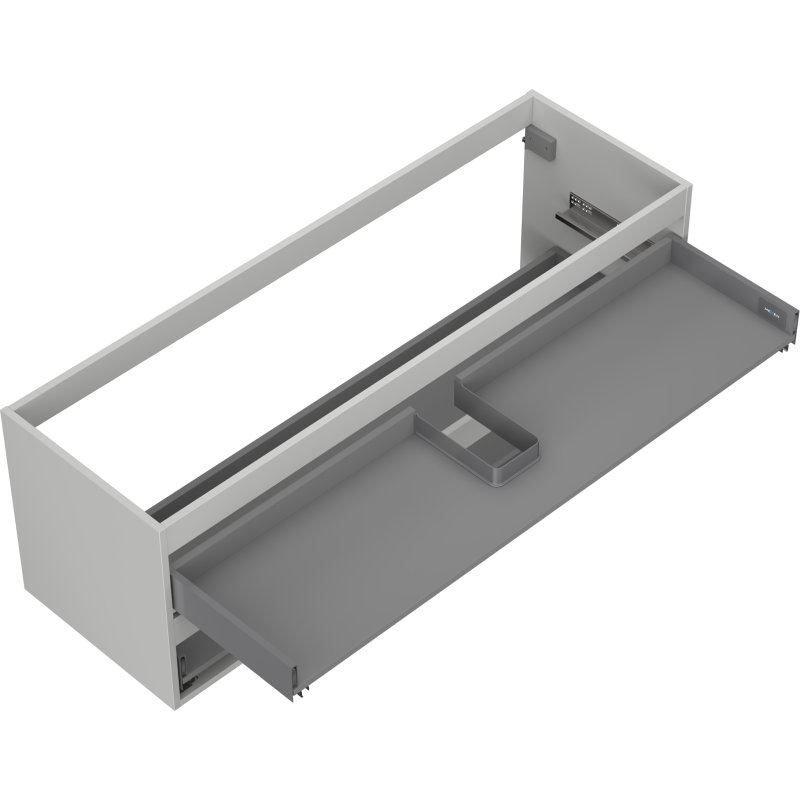 Mexen Box-A praustuvo spintelės korpusas 140 cm, 2 stalčiai, pilka matinė - 91AX0-1400-470-2-62