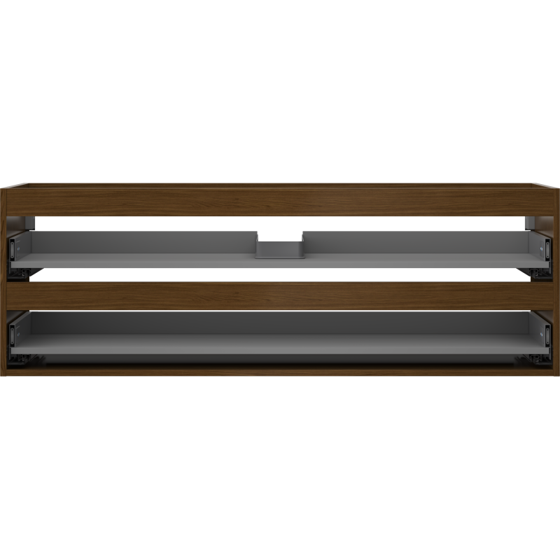Mexen Box-A pakabinamų praustuvo spintelės korpusas 140 cm, 2 stalčiai, riešutas - 91AX0-1400-470-2-86