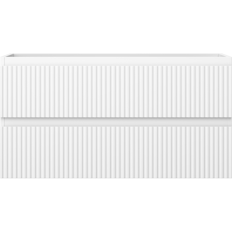 Mexen Rivel vonios spintelė po praustuvu 90 cm, 2 stalčiai, grioveliais, balta matinė - 91A20-09047-2-BFF01