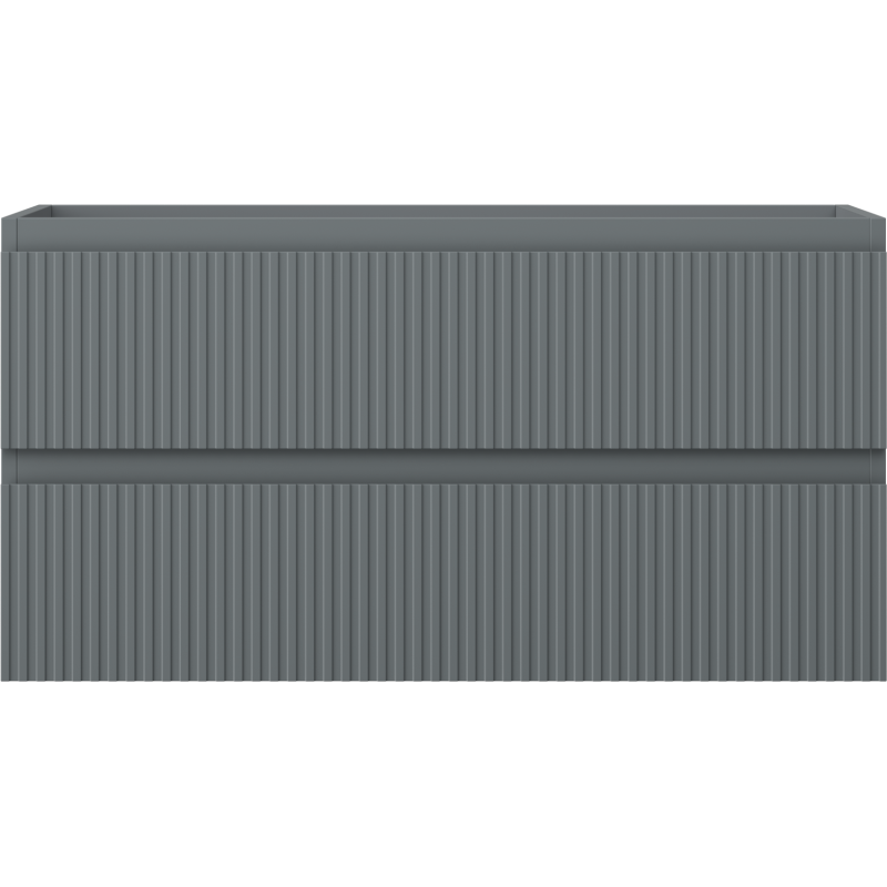 Mexen Rivel vonios spintelė po praustuvu 90 cm, 2 stalčiai, su grioveliais, grafito matinė - 91A20-09047-2-BFF66