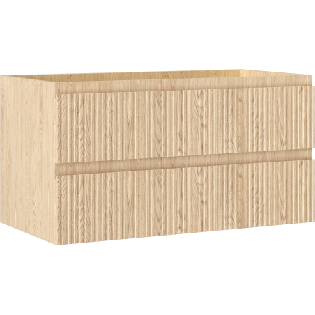 Mexen Rivel vonios spintelė po praustuvu 90 cm, 2 stalčiai, grioveliais, ąžuolas - 91A20-09047-2-BFF81