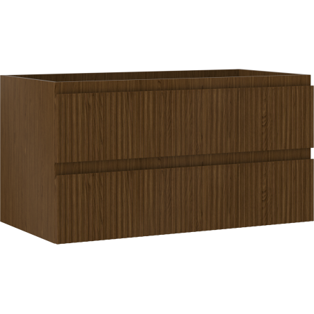 Mexen Rivel vonios spintelė po praustuvu 90 cm, 2 stalčiai, reljefinė, riešutmedis - 91A20-09047-2-BFF86