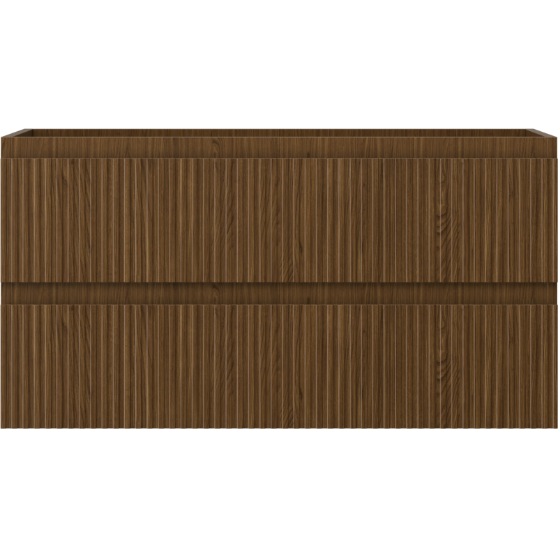 Mexen Rivel vonios spintelė po praustuvu 90 cm, 2 stalčiai, reljefinė, riešutmedis - 91A20-09047-2-BFF86