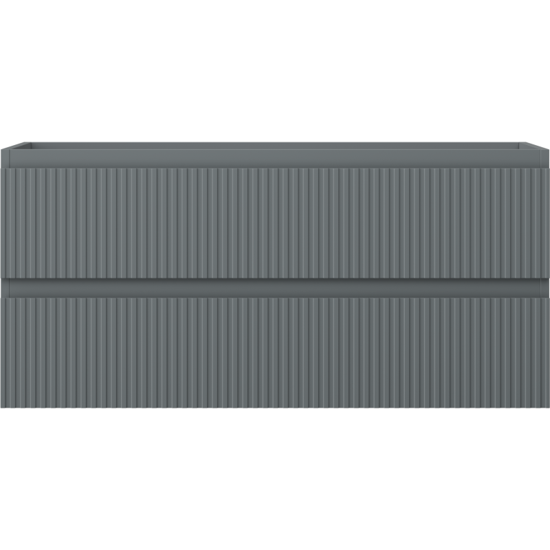 Mexen Rivel vonios kambario spintelė po praustuvu 100 cm, 2 stalčiai, grioveliuota, grafito matinė - 91A20-10047-2-BFF66