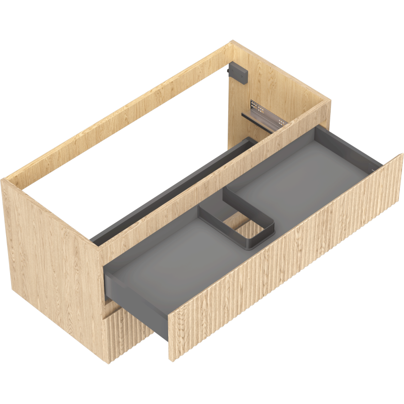 Mexen Rivel vonios spintelė po praustuvu 100 cm, 2 stalčiai, grioveliai, ąžuolas - 91A20-10047-2-BFF81