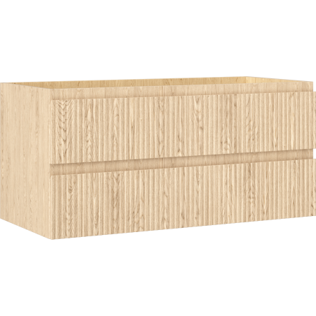 Mexen Rivel vonios spintelė po praustuvu 100 cm, 2 stalčiai, grioveliai, ąžuolas - 91A20-10047-2-BFF81