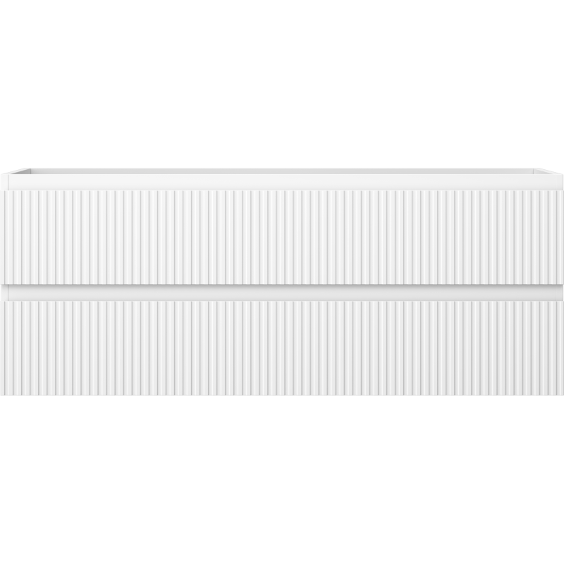 Mexen Rivel vonios kambario spintelė po kriaukle 120 cm, 2 stalčiai, briaunuota, balta matinė - 91A20-12047-2-BFF01