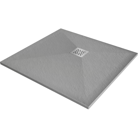 Mexen Stone+ kvadratinis kompozicinis dušo padėklas 100 x 100 cm, pilkas-betoninis - 44611010