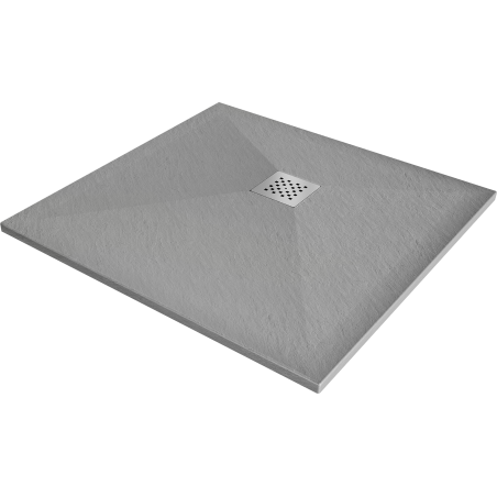 Mexen Stone+ kvadratinis kompozitinis dušo padėklas 100 x 100 cm, pilkas-betoninis - 44611010