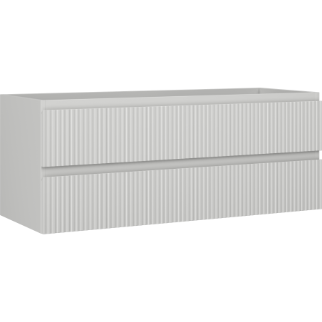 Mexen Rivel vonios spintelė po kriaukle 120 cm, 2 stalčiai, rifliuota, pilkas matinis - 91A20-12047-2-BFF62