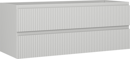 Mexen Rivel vonios spintelė po kriaukle 120 cm, 2 stalčiai, rifliuota, pilkas matinis - 91A20-12047-2-BFF62