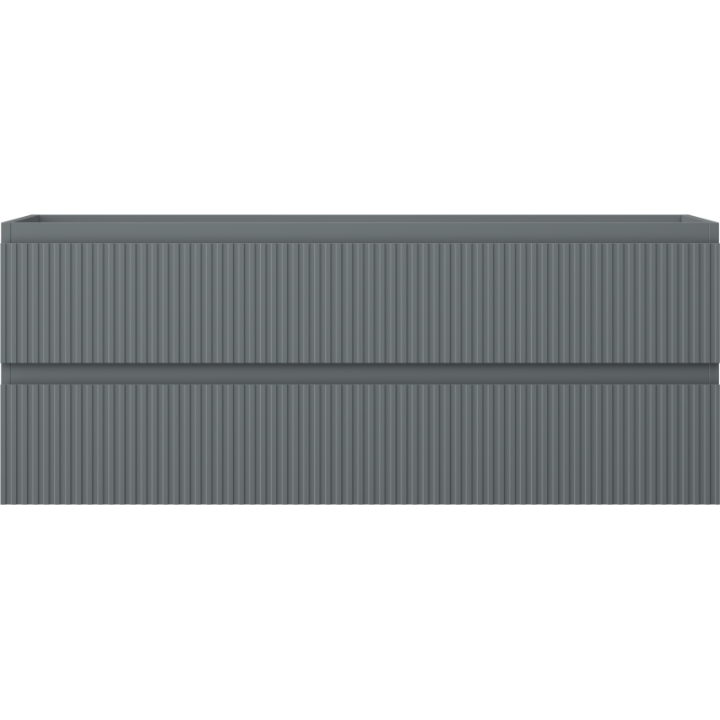 Mexen Rivel vonios spintelė po kriaukle 120 cm, 2 stalčiai, rifliuota, grafitas matinis - 91A20-12047-2-BFF66