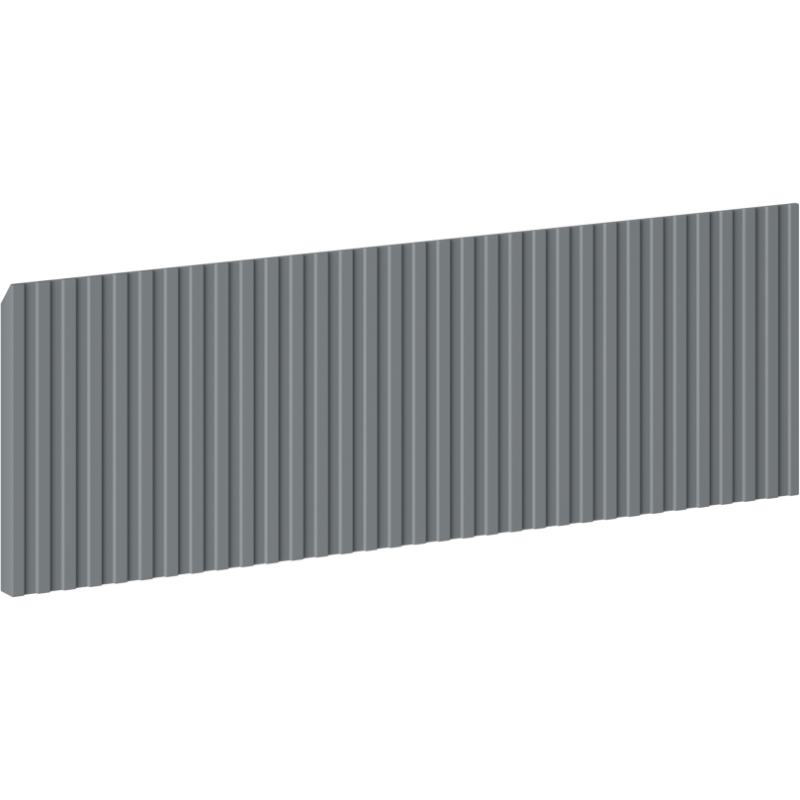 Mexen Rivel grioveliuotas vonios spintelės korpuso priekis 50 x 20 cm, matinė grafito spalva - 91A20-0500-235-1-66