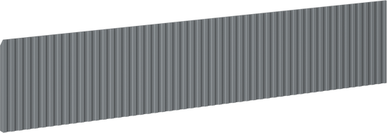 Mexen Rivel priekinė dalis ryflowana vonios spintelių korpusui 80 x 20 cm, matinė grafito spalva - 91A20-0800-235-1-66