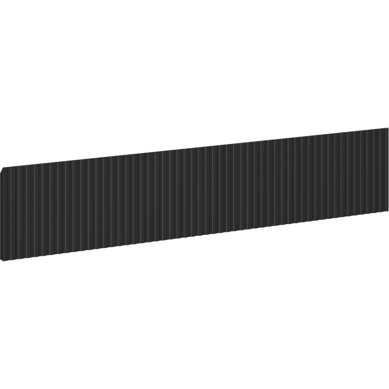 Mexen Rivel priekinė dalis rifliuota vonios spintelės korpusui 90 x 20 cm, juoda matinė - 91A20-0900-235-1-71