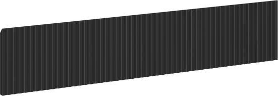 Mexen Rivel priekinė dalis rifliuota vonios spintelės korpusui 90 x 20 cm, juoda matinė - 91A20-0900-235-1-71