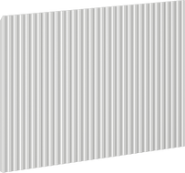 Mexen Rivel priekinė dalis su grioveliais vonios spintelės korpusui 40 x 43,5 cm, pilkas matinis - 91A20-0400-470-1-62