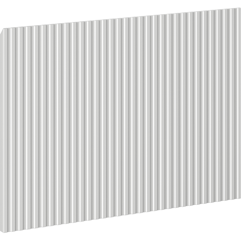 Mexen Rivel priekinė rievėta vonios spintelės korpusui 70 x 43,5 cm, pilkai matinė - 91A20-0700-470-1-62