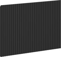 Mexen Rivel priekinis rifliuotas vonios spintelės korpusui 60 x 43,5 cm, juodas matinis - 91A20-0600-470-1-71