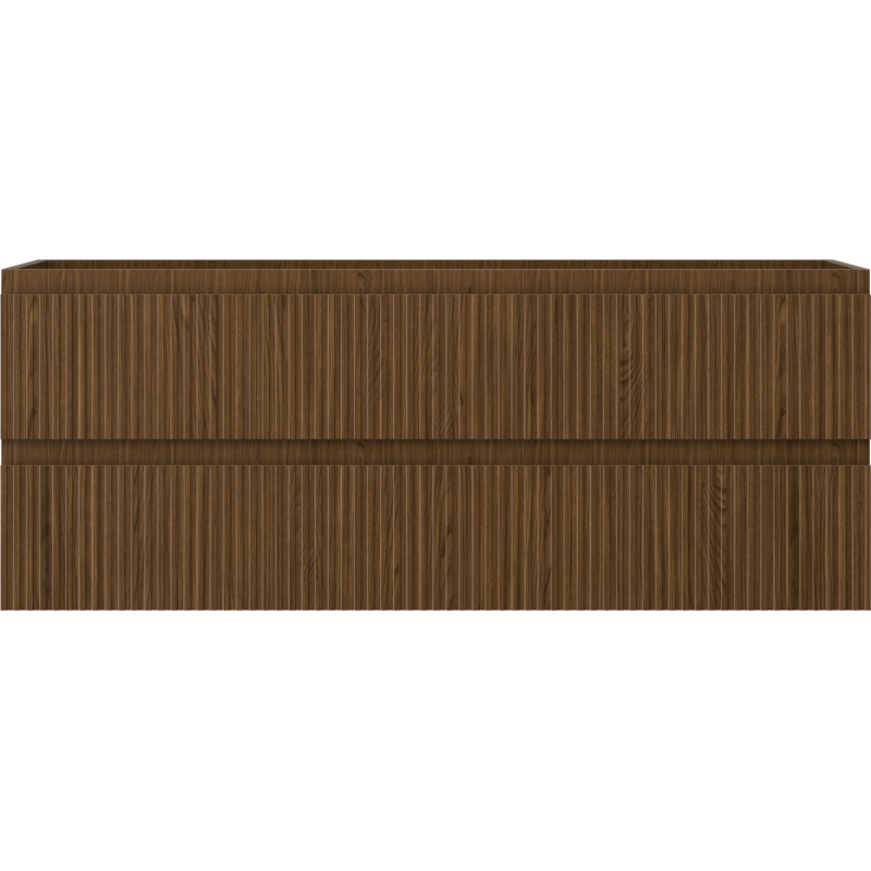 Mexen Rivel vonios spintelė po praustuvu 120 cm, 2 stalčiai, rifliuota, riešutas - 91A20-12047-2-BFF86