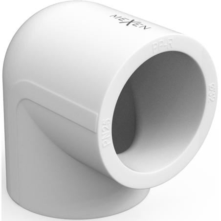 Mexen PPR 90° suvirinamas alkūnė vamzdžiams PPR 50 x 50, PN25 - W97324-5050-00