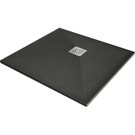 Mexen Stone+ Kompozitinis kvadratinis dušo padėklas 80 x 80 cm, antracitas - 44718080
