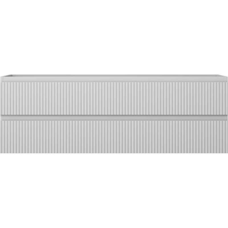 Mexen Rivel vonios kambario spintelė po praustuvu 140 cm, 2 stalčiai, gofruota, pilkos matinės spalvos - 91A20-14047-2-BFF62