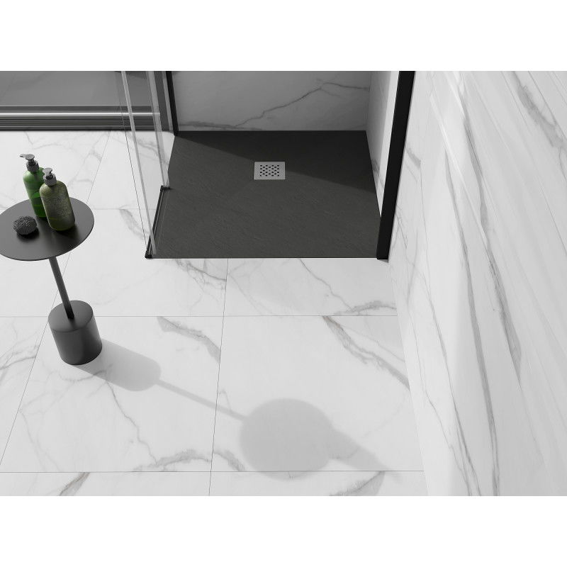 Mexen Stone+ kvadratinis kompozitinis dušo padėklas 100 x 100 cm, antracitas - 44711010