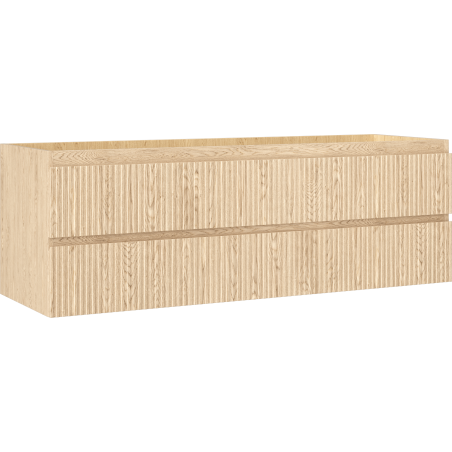 Mexen Rivel vonios kambario spintelė po praustuvu 140 cm, 2 stalčiai, rifliuota, ąžuolas - 91A20-14047-2-BFF81