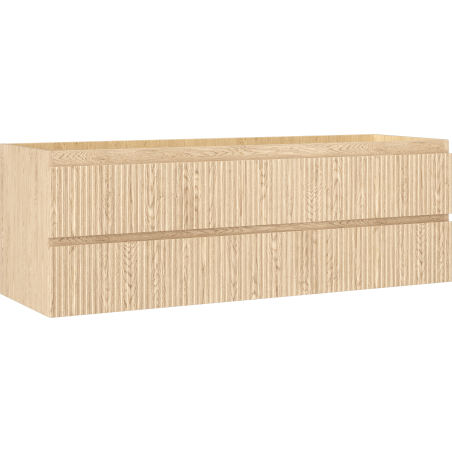 Mexen Rivel vonios spintelė po praustuvu 140 cm, 2 stalčiai, rifliuotas, ąžuolas - 91A20-14047-2-BFF81