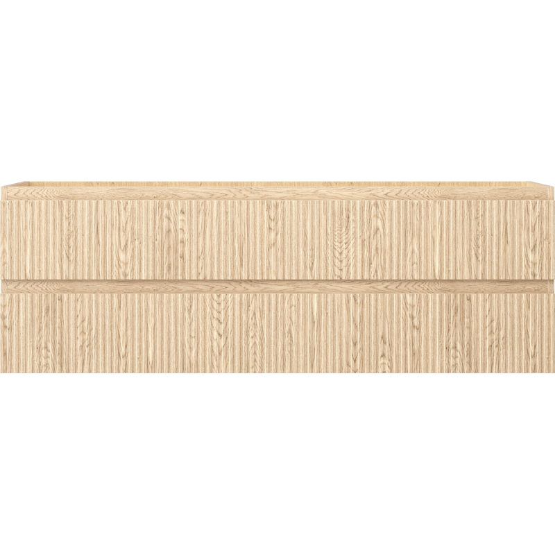 Mexen Rivel vonios kambario spintelė po praustuvu 140 cm, 2 stalčiai, rifliuota, ąžuolas - 91A20-14047-2-BFF81