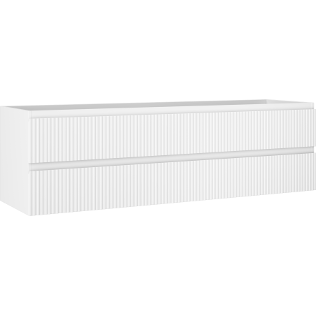 Mexen Rivel vonios spintelė po kriaukle 160 cm, 2 stalčiai, griovelėta, balta matinė - 91A20-16047-2-BFF01