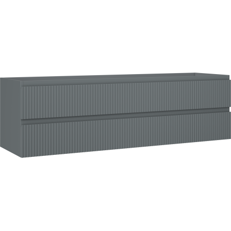 Mexen Rivel vonios kambario spintelė po praustuvu 160 cm, 2 stalčiai, griovelinė, matinė grafit - 91A20-16047-2-BFF66