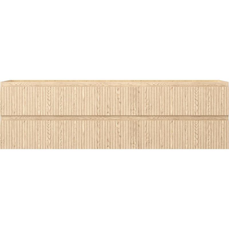 Mexen Rivel vonios spintelė su praustuvo spintele, 160 cm, 2 stalčiai, rifliuota, ąžuolo - 91A20-16047-2-BFF81