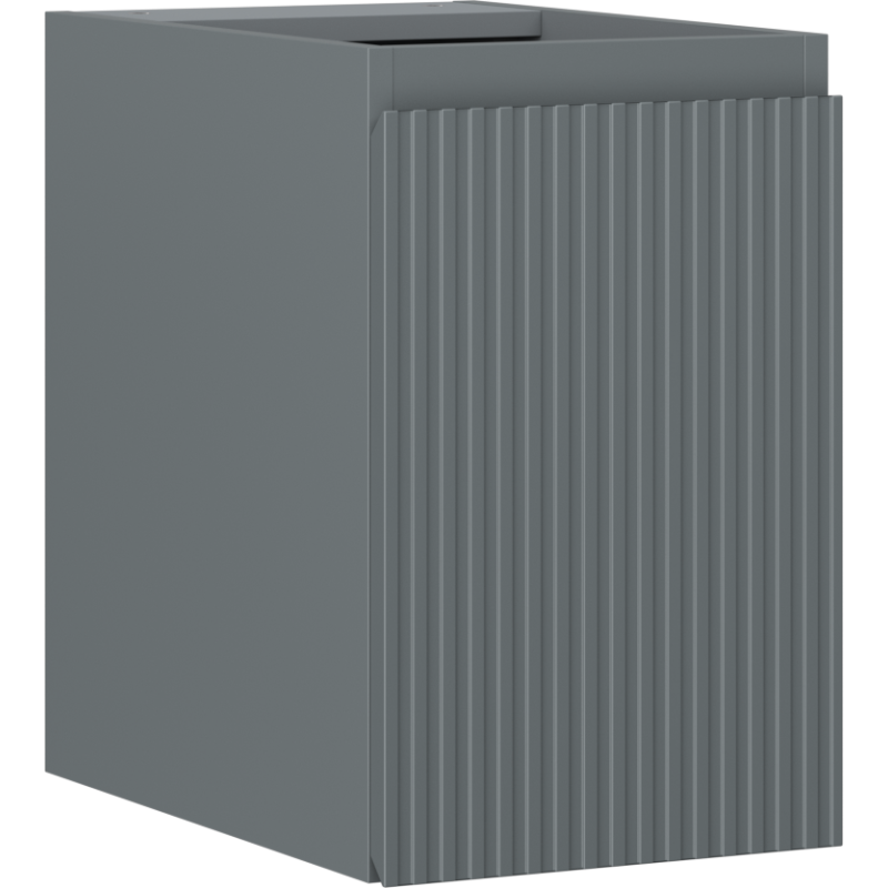 Mexen Rivel vonios kambario spintelė po praustuvu 30 cm, 1 durys, grioveliais, matinė grafito spalva - 91A21-03047-1-BF66