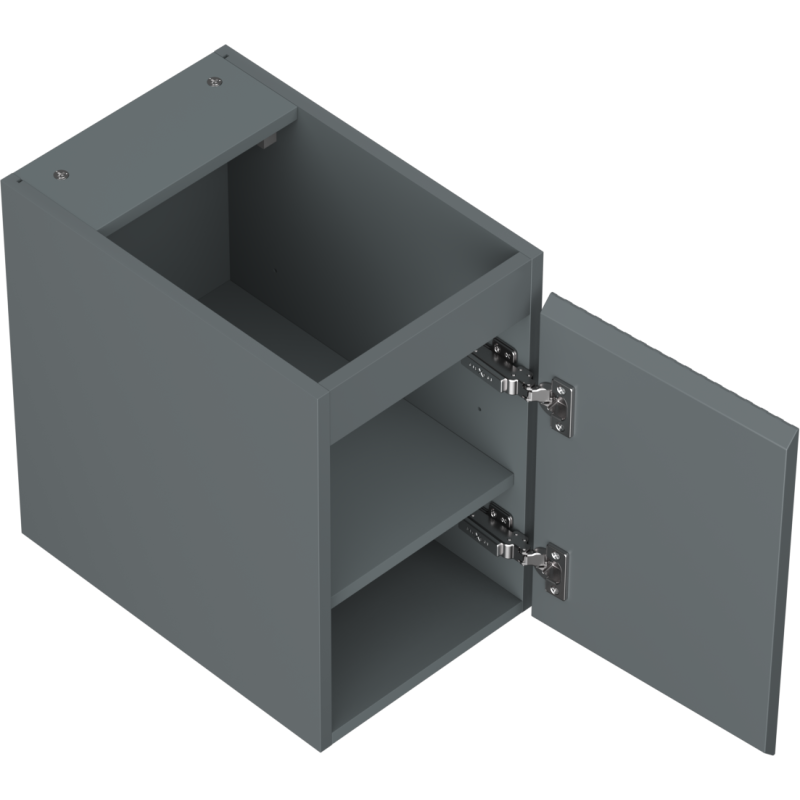 Mexen Rivel vonios kambario spintelė po praustuvu 30 cm, 1 durys, grioveliais, matinė grafito spalva - 91A21-03047-1-BF66