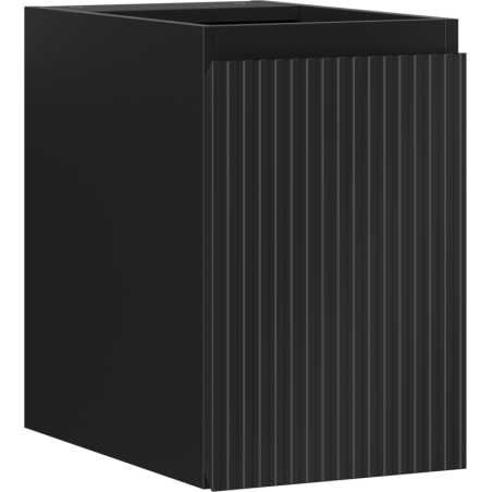 Mexen Rivel vonios kambario spintelė po praustuvu 30 cm, 1 durys, rifliuota, juoda mat - 91A21-03047-1-BF71