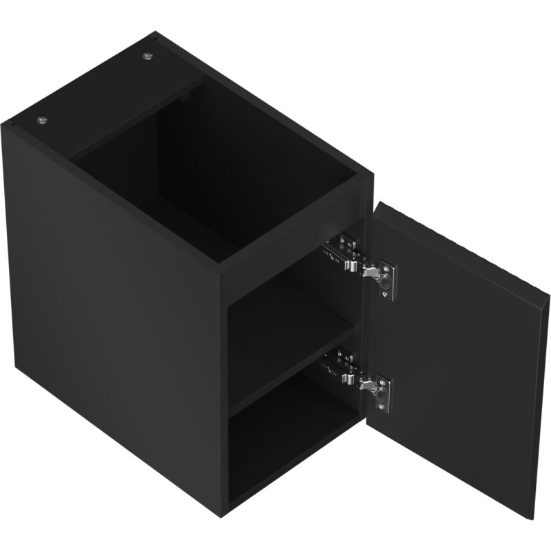 Mexen Rivel vonios kambario spintelė po praustuvu 30 cm, 1 durys, rifliuota, juoda mat - 91A21-03047-1-BF71